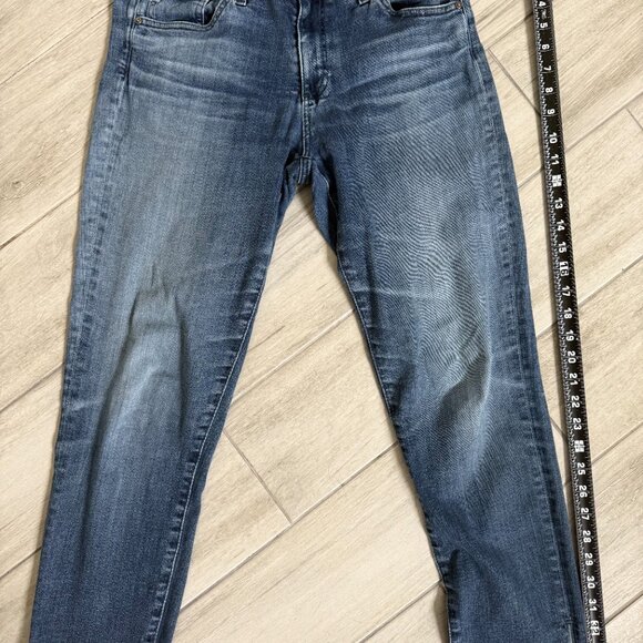 AG Adriano Goldschmied Cropped Jeans | Size 30R | Split Hem, Raw Edge - Picture 3 of 7